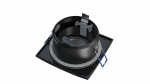 Ceiling lighting point fitting XANA cast square Fixted black, IP44